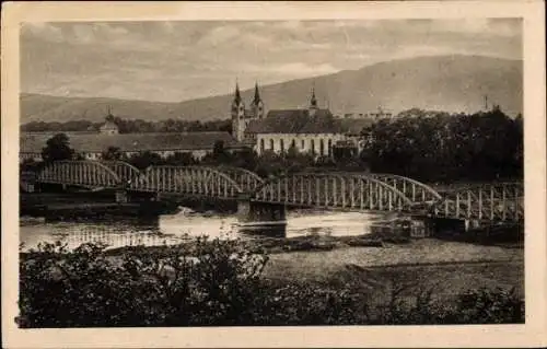 Ak Höxter an der Weser, Schloss Corvey, Brücke