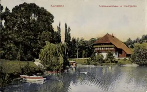 Ak Karlsruhe in Baden, Stadtgarten, Schwarzwaldhaus