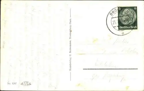 Ak Brocken im Harz, auf dem Brocken