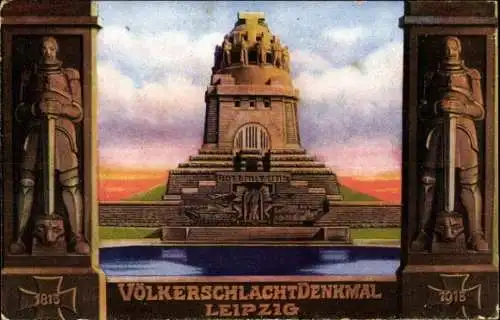 Künstler Ak Leipzig in Sachsen, Völkerschlachtdenkmal, Weihe 1913