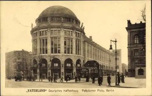 Ak Berlin Tiergarten, Kaffeehaus Vaterland, Potsdamer Platz