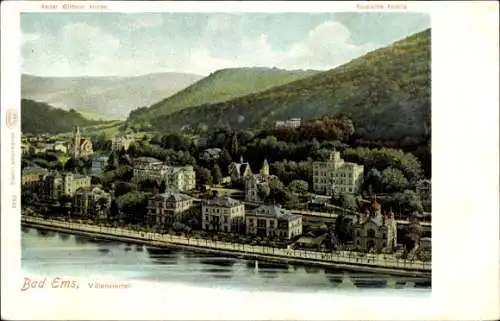 Ak Bad Ems, Villenviertel, Russische Kapelle, Landschaft