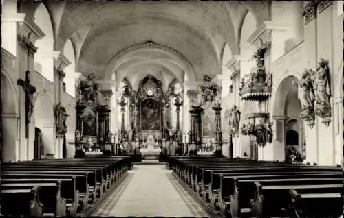 Ak Rastatt im Schwarzwald Baden, Stadtkirche, Innenraum