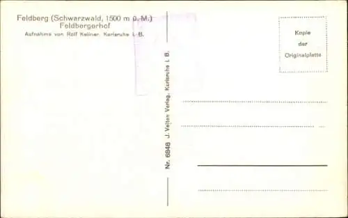 Ak Feldberg im Schwarzwald, Feldbergerhof, Panorama