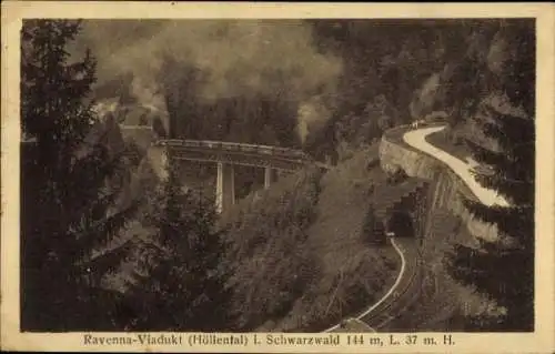 Ak Breitnau im Schwarzwald, Höllental, Höllsteig, Hofgut Sternen, Ravenna Viadukt