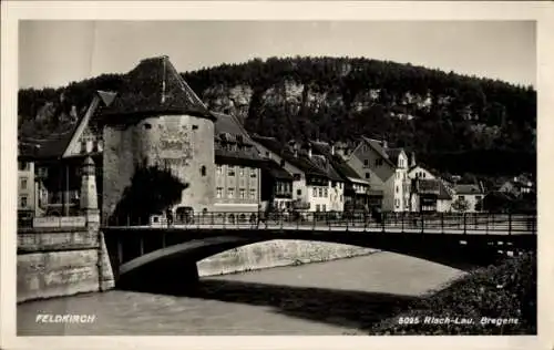 Ak Feldkirch Vorarlberg, Risch-Lau, Brücke