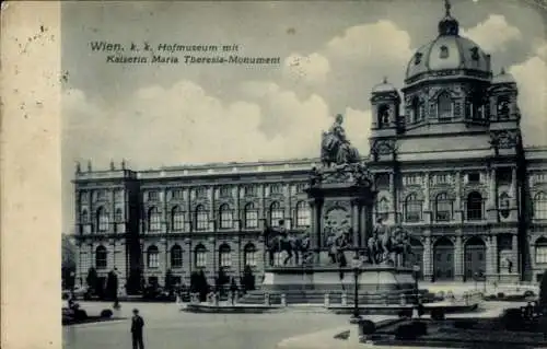 Ak Wien I., Hofmuseum, Kaiserin Maria-Theresia-Monument