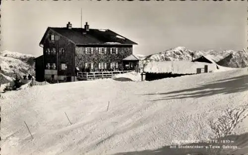 Ak Steiermark Österreich, Krummholz-Hütte, Stoderzinken, Totes Gebirge