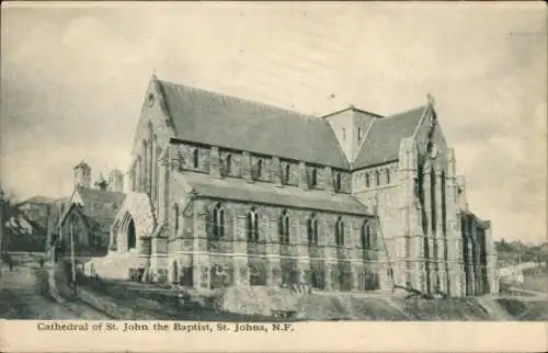 Ak St. Johns Neufundland Kanada, Kathedrale des Heiligen Johannes des Täufers