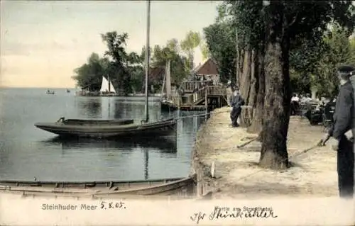 Ak Steinhude Wunstorf Niedersachsen, Steinhuder Meer, Strandhotel, Boote