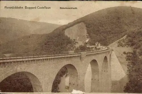 Ak Boppard am Rhein, Hunsrückbahn, Hubertusschlucht