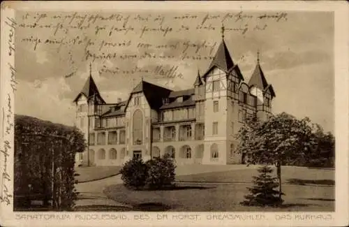 Ak Gremsmühlen Malente in Ostholstein, Sanatorium Rudolfsbad, Das Kurhaus