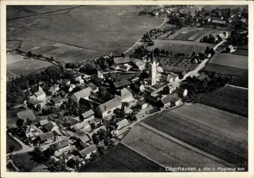 Ak Oberhausen an der Vils Reisbach in Niederbayern, Fliegeraufnahme