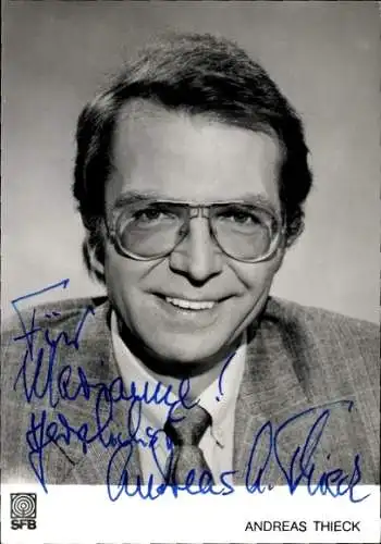 Ak Nachrichtensprecher Andreas Thieck, Portrait, Autogramm