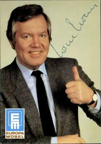 Ak Schauspieler und Moderator Wim Thoelke, Portrait, Autogramm