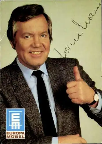 Ak Schauspieler und Moderator Wim Thoelke, Portrait, Autogramm