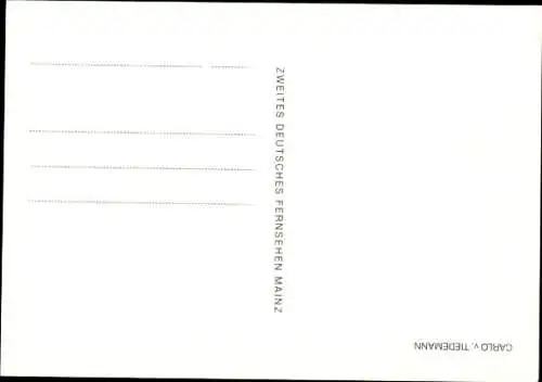 Ak Moderator Carlo von Tiedemann, Portrait, Autogramm