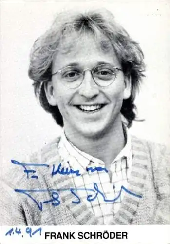 Ak Schauspieler Frank Schröder, Portrait, Autogramm