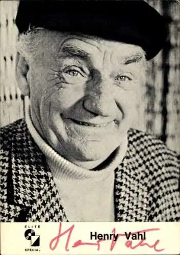 Ak Schauspieler und Sänger Henry Vahl, Portrait, Autogramm
