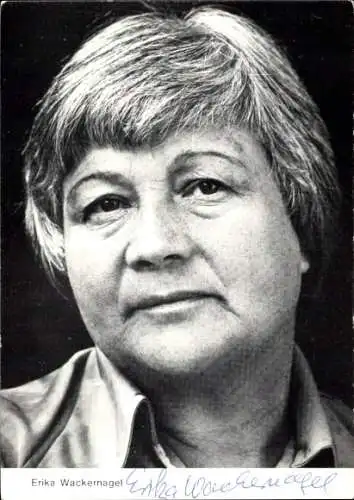 Ak Schauspielerin Erika Wackernagel, Portrait, Autogramm