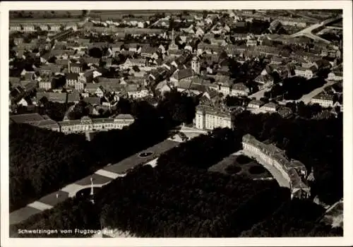 Ak Schwetzingen in Baden, Fliegeraufnahme