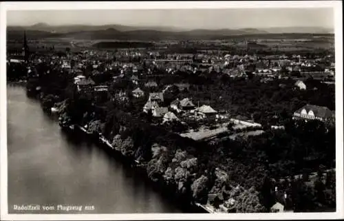 Ak Radolfzell am Bodensee, Fliegeraufnahme