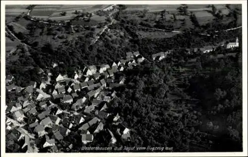 Ak Westernhausen an der Jagst Schöntal in Württemberg, Fliegeraufnahme