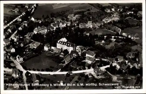 Ak Schömberg im Schwarzwald Württemberg, Fliegeraufnahme