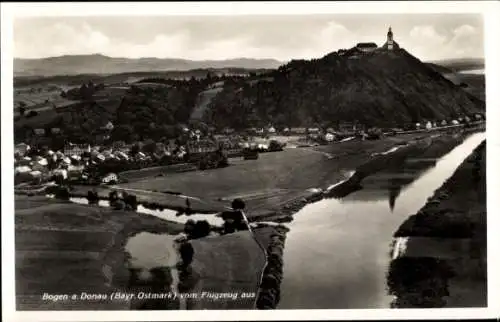 Ak Bogen an der Donau Niederbayern, Fliegeraufnahme