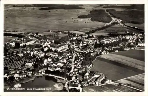 Ak Altshausen in Oberschwaben Württemberg, Fliegeraufnahme