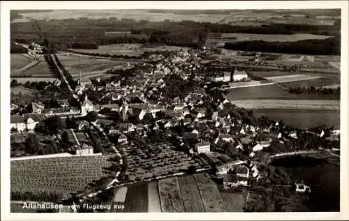 Ak Altshausen in Oberschwaben Württemberg, Fliegeraufnahme