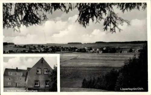 Ak Lippertsgrün Naila in Oberfranken, Panorama, Bäckerei Heinrich Saalfrank