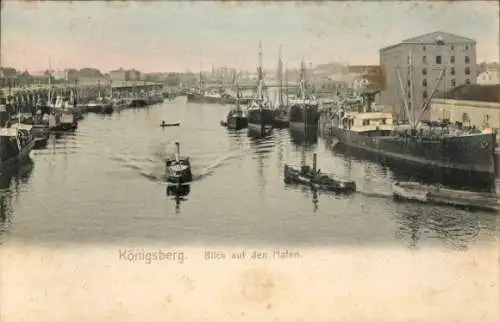 Ak Kaliningrad Königsberg Ostpreußen, Hafen, Schiffe