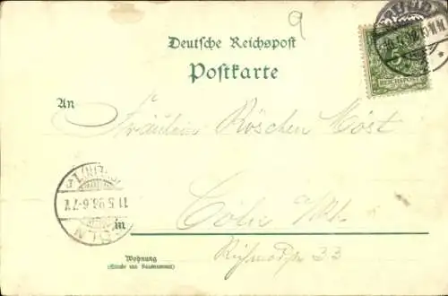 Litho Krefeld am Niederrhein, Stadt im Jahre 1850, Denkmal, Teppichweber, Spinnrad
