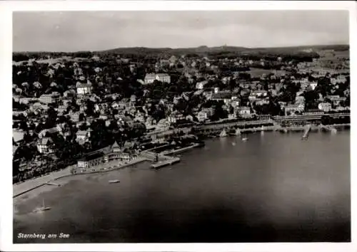 Ak Starnberg am Starnberger See Oberbayern, Fliegeraufnahme