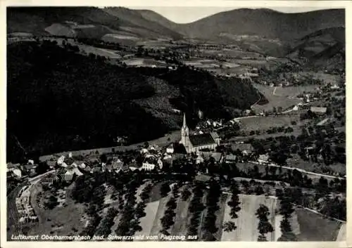 Ak Oberharmersbach Zell am Harmersbach Schwarzwald Baden, Fliegeraufnahme