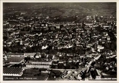 Ak Offenburg in Baden Schwarzwald, Fliegeraufnahme