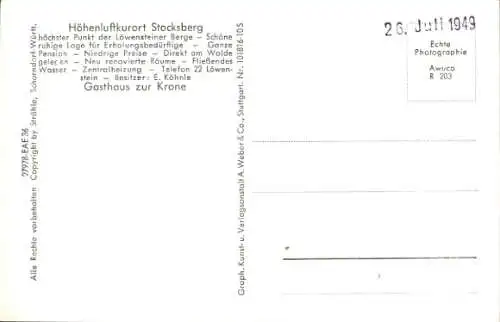 Ak Stocksberg Beilstein in Württemberg, Fliegeraufnahme