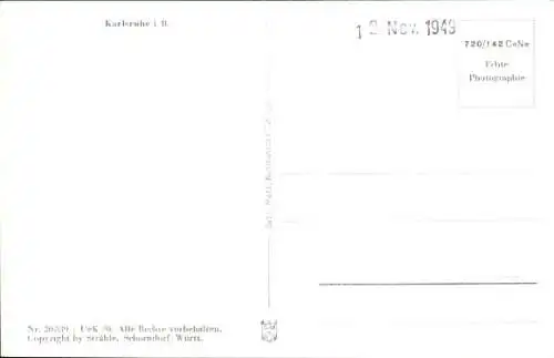 Ak Karlsruhe in Baden, Fliegeraufnahme