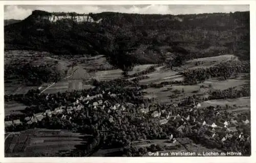 Ak Weilstetten Balingen in Württemberg, Fliegeraufnahme, Lochen, Hörnle