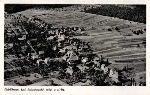 Ak Schellbronn Neuhausen im Enzkreis Schwarzwald, Fliegeraufnahme