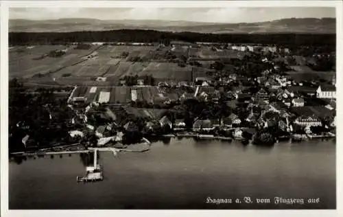 Ak Hagnau am Bodensee, Fliegeraufnahme