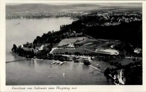 Ak Konstanz am Bodensee, Fliegeraufnahme