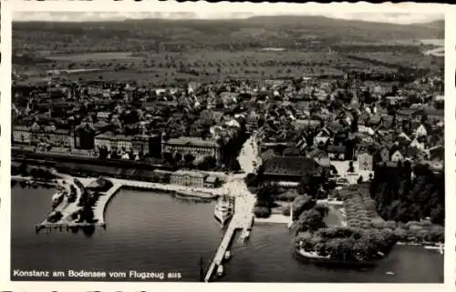 Ak Konstanz am Bodensee, Fliegeraufnahme