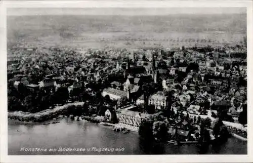 Ak Konstanz am Bodensee, Fliegeraufnahme