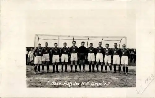 Foto Ak 1. Mannschaft des BC Union e.V, Fußballmannschaft