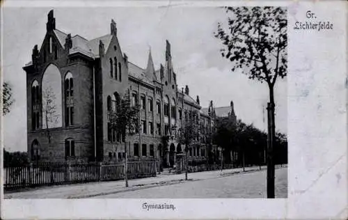 Ak Berlin Steglitz Groß Lichterfelde, Gymnasium