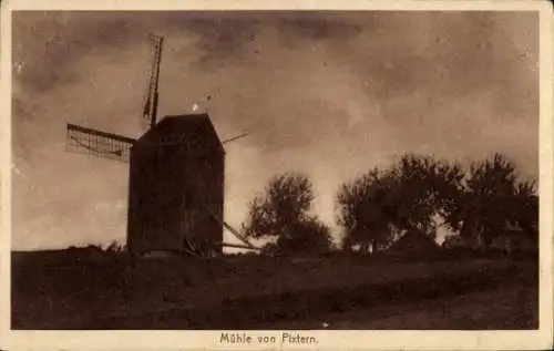 Ak Pixtern Lettland, Blick auf die Windmühle, Bockmühle