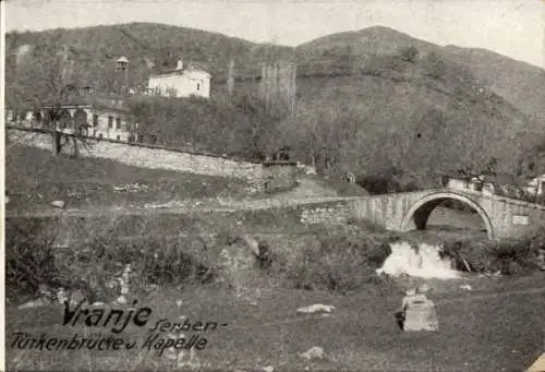 Ak Vranja Vranje Serbien, Türkenbrücke, Kapelle