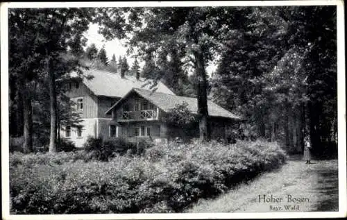 Ak Neukirchen b. Hl. Blut, Hoher Bogen, Haus im Wald